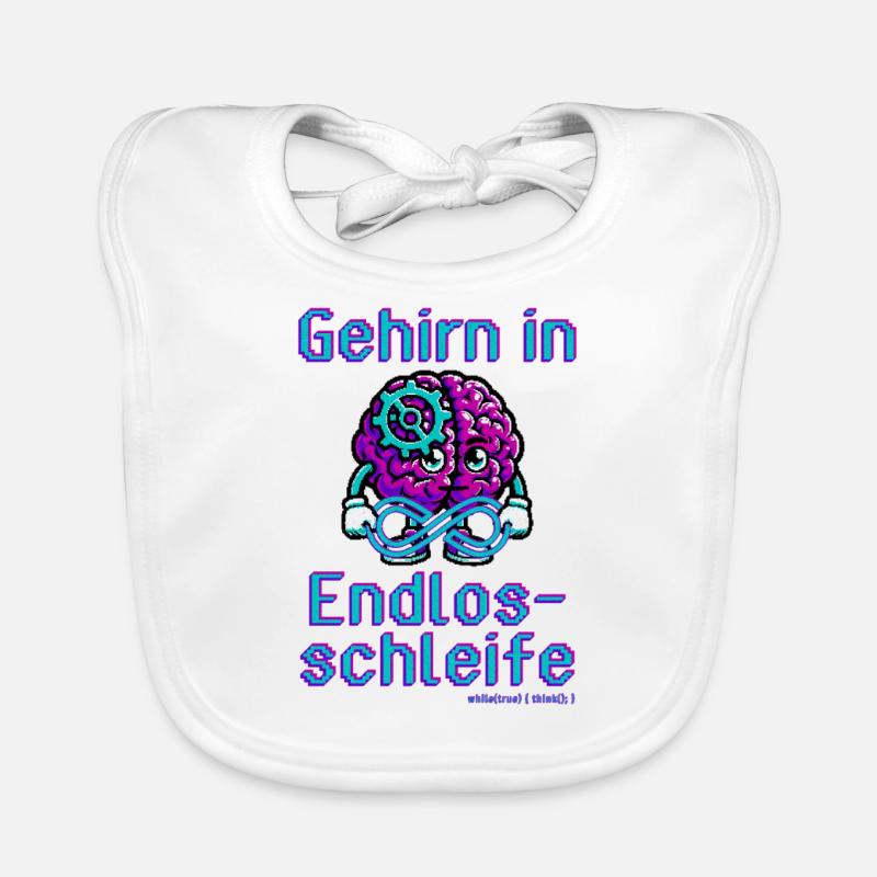 Brain in an endless loop Organic Baby Bibs
