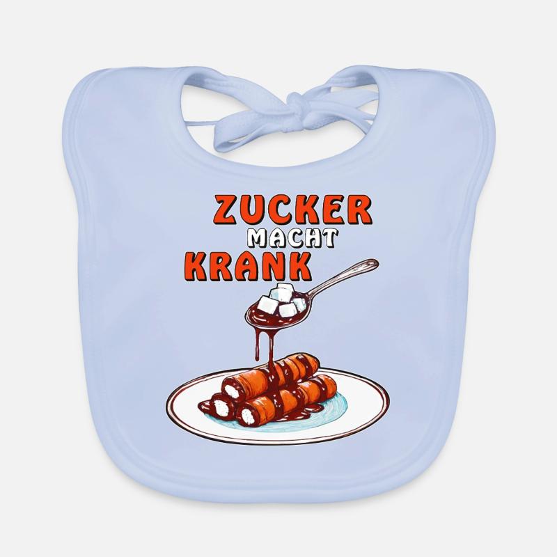 SUGAR MAKES YOU SICK CHOCOLATE ROLLS Organic Baby Bibs