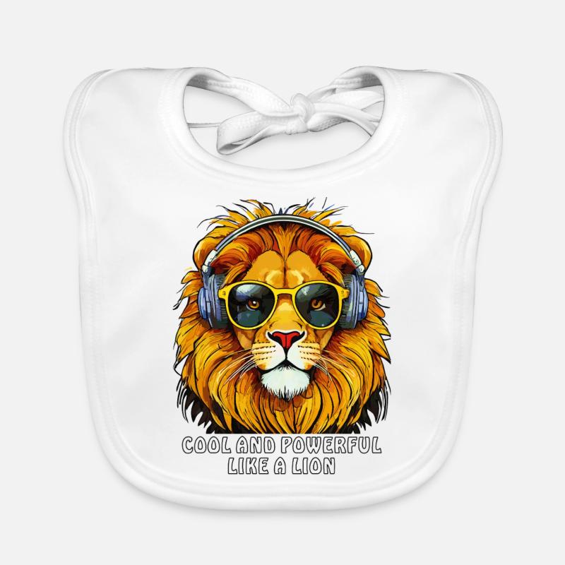 COOL AND POWERFUL LIKE A LION Baby Bio-Lätzchen