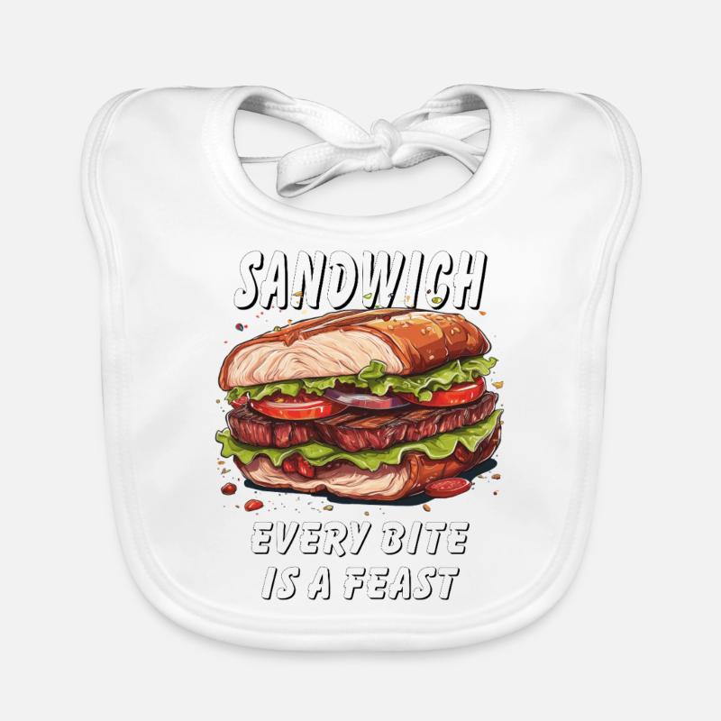 SANDWICH CHAQUE BOUCHÉE EST UN FESTIN Bavoir bio Bébé