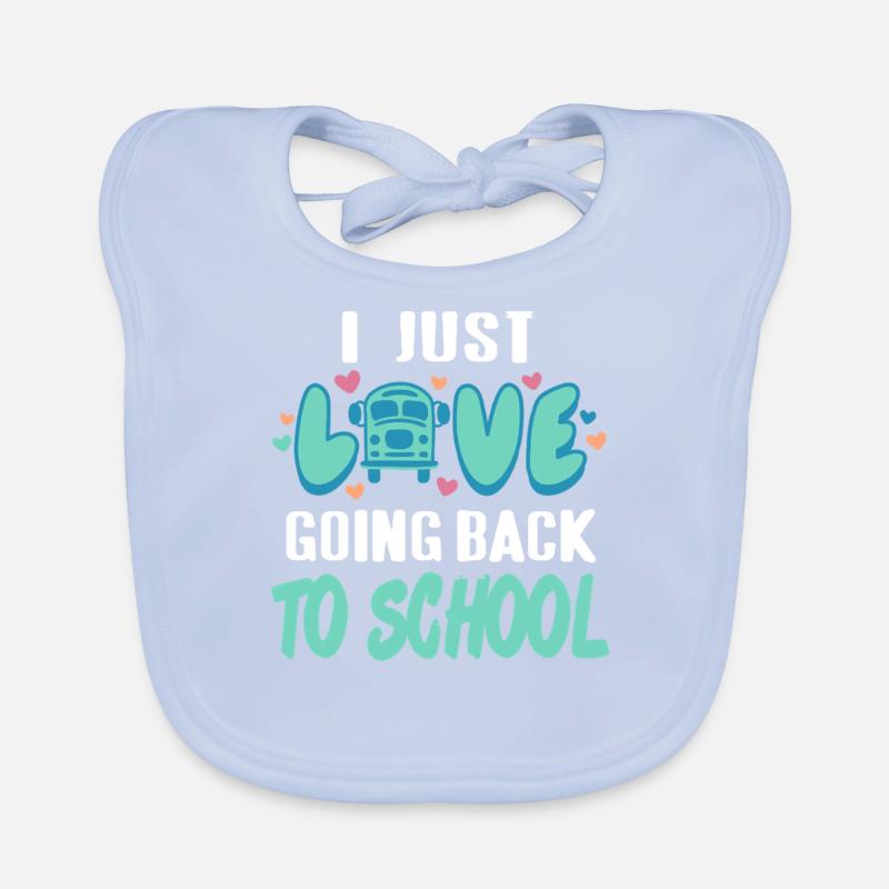 I Just Enjoy Going Back to School Organic Baby Bibs