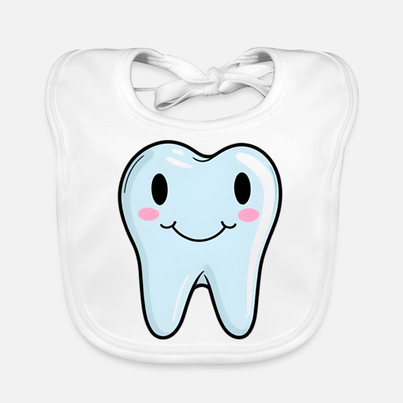 Tooth Teeth Smile Laughter Organic Baby Bibs