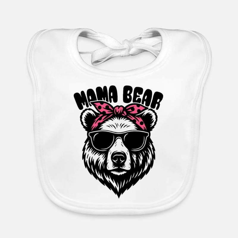 Mama Bear - Muttertag - Geschenk Baby Bio-Lätzchen