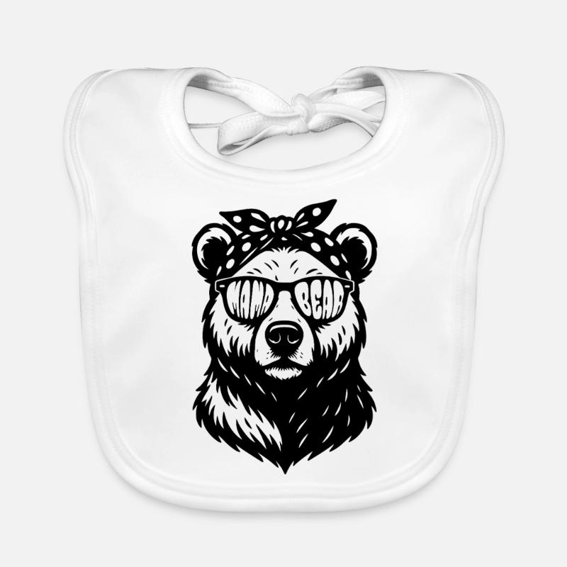 Mama Bear - Muttertag - Geschenk Baby Bio-Lätzchen