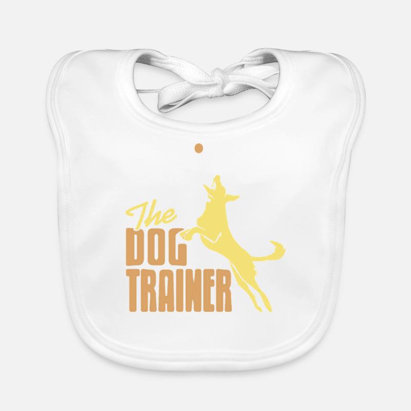 Le dresseur de chiens Bold Confident Dog Coach Identité Bavoir bio Bébé