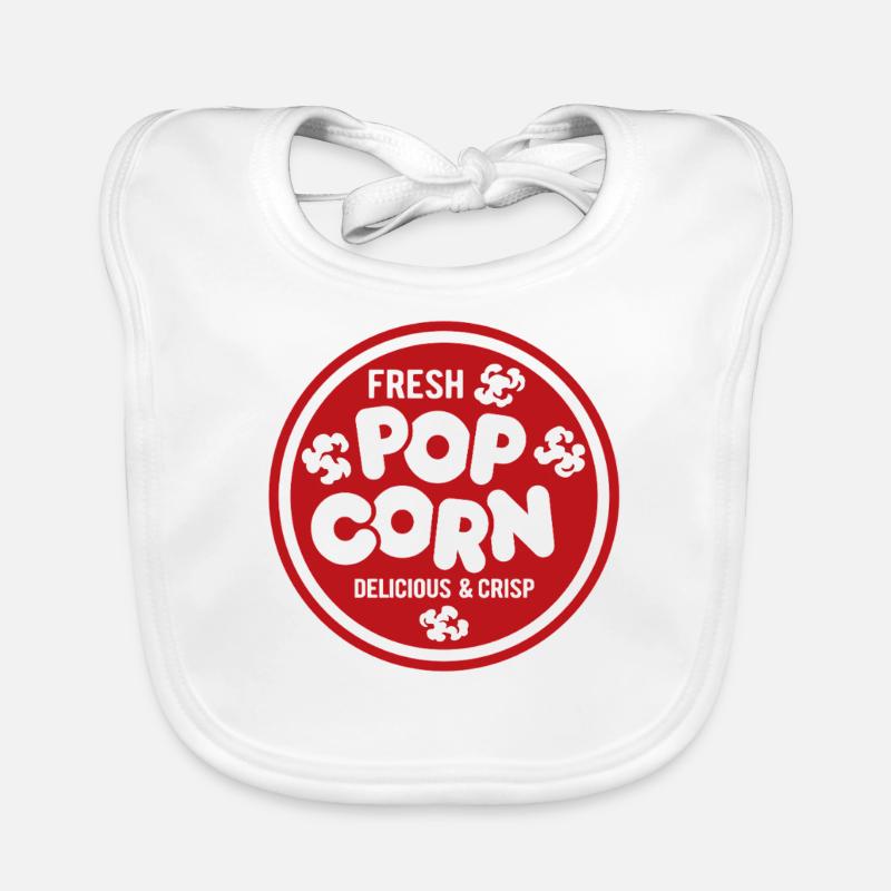 Frisches Popcorn - knusprig & lecker - Geschenk Baby Bio-Lätzchen