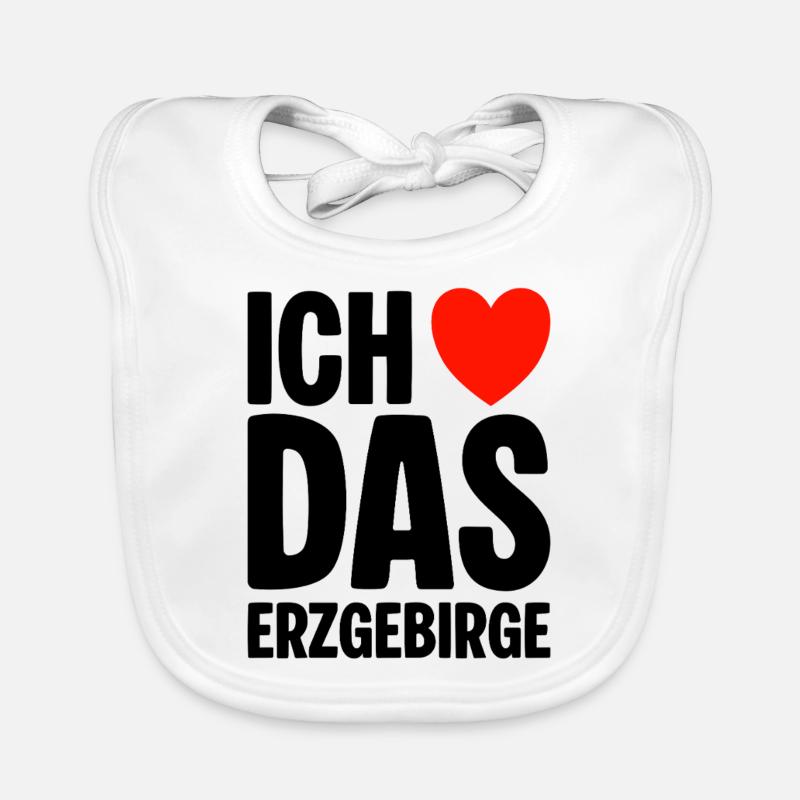 Ich liebe das Erzgebirge Baby Bio-Lätzchen