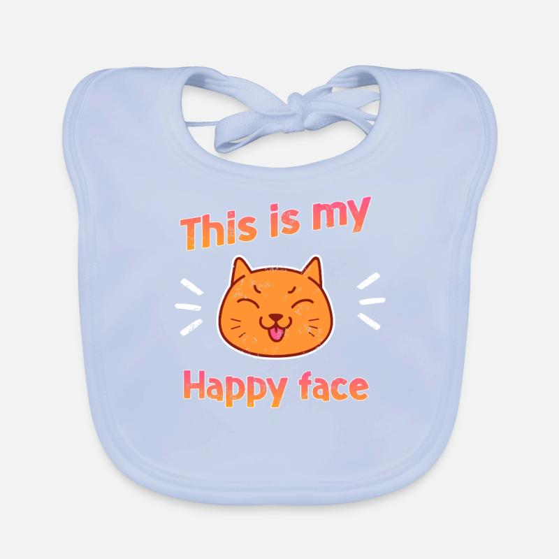 C’est mon visage heureux chat de dessin animé mignon Bavoir bio Bébé