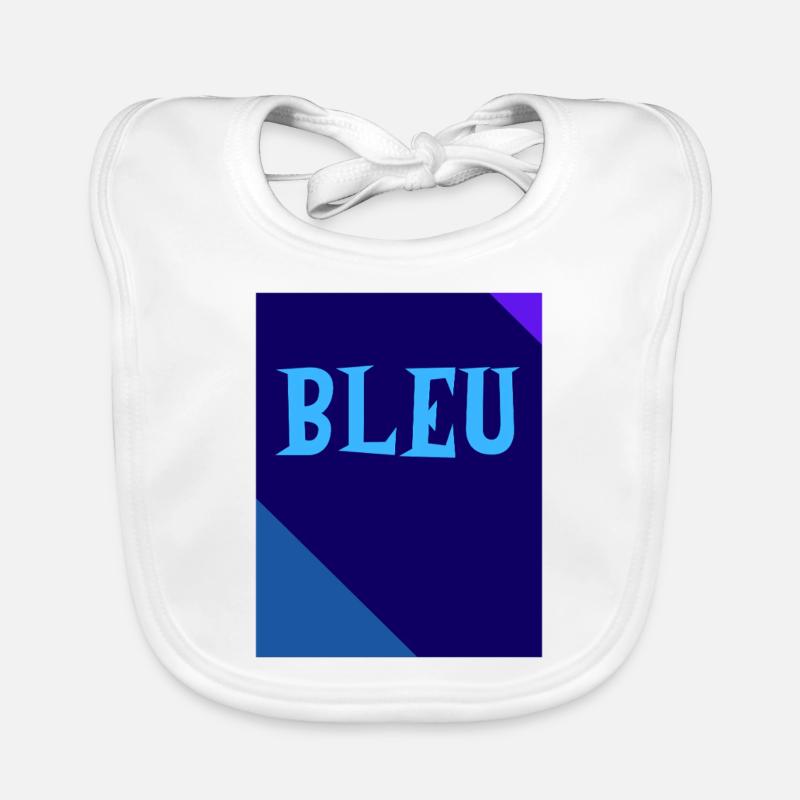 BLEU Tableau Rectangle Triangles Bavoir bio Bébé