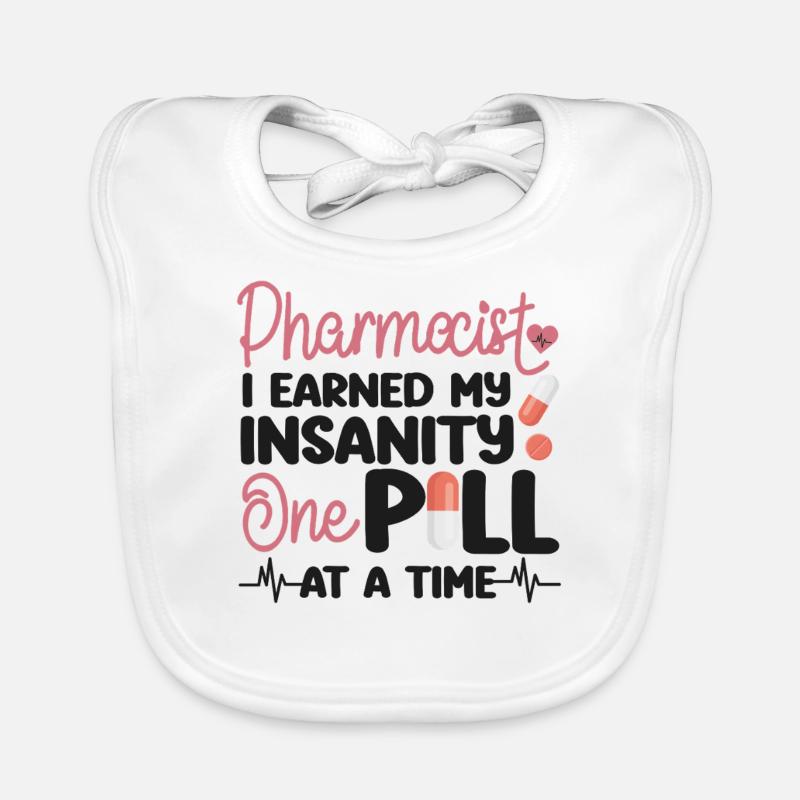 Pharmacy Tech Technician Organic Baby Bibs