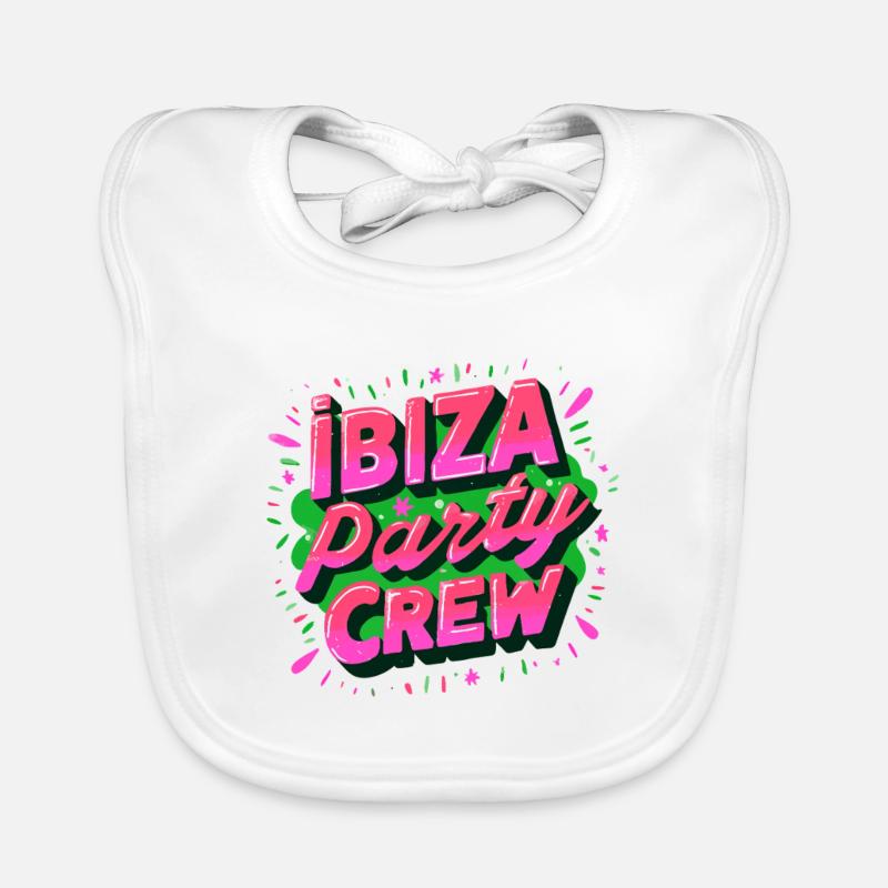 Ibiza Party Crew Baby Bio-Lätzchen
