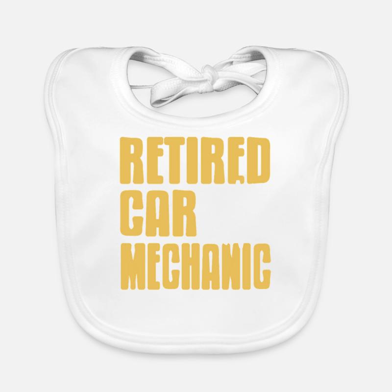 Le mécanicien automobile à la retraite n’est plus mon problème - Bavoir bio Bébé - blanc