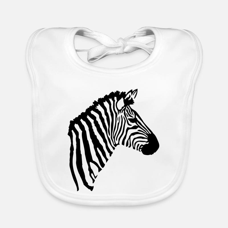 Zebra Kopf Baby Bio-Lätzchen
