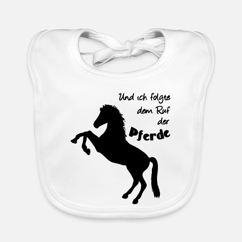 Ruf der Pferde Pferd Reiter Tier Reiten Geschenk Baby Bio-Lätzchen