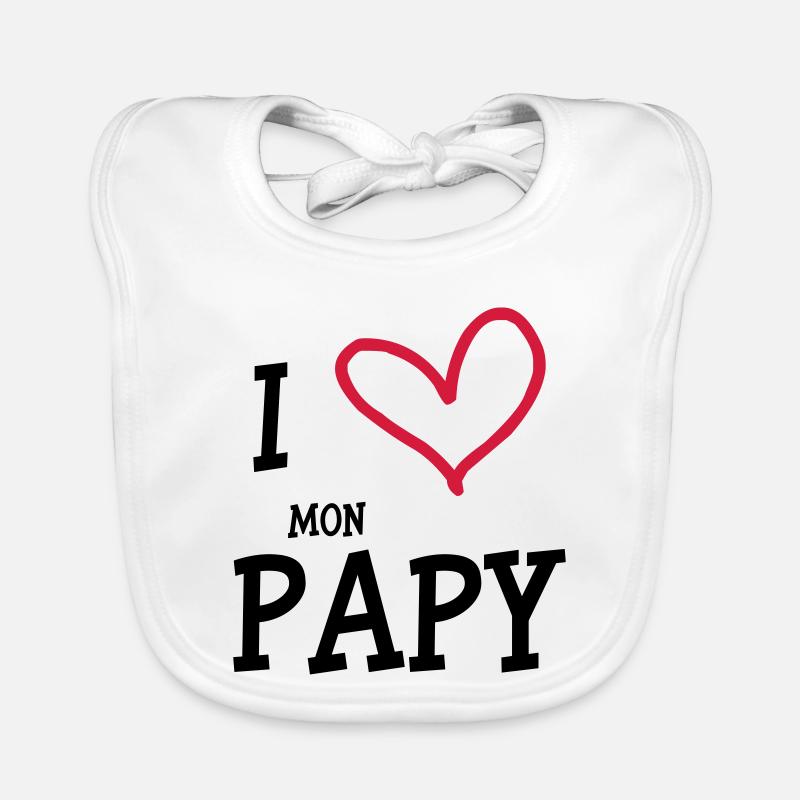 I Love mon Papy Bavoir bio Bébé