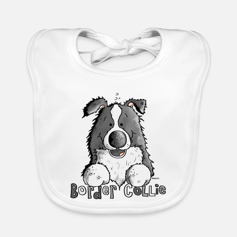 Petit Boder Collie - Chien de Berger Bavoir bio Bébé