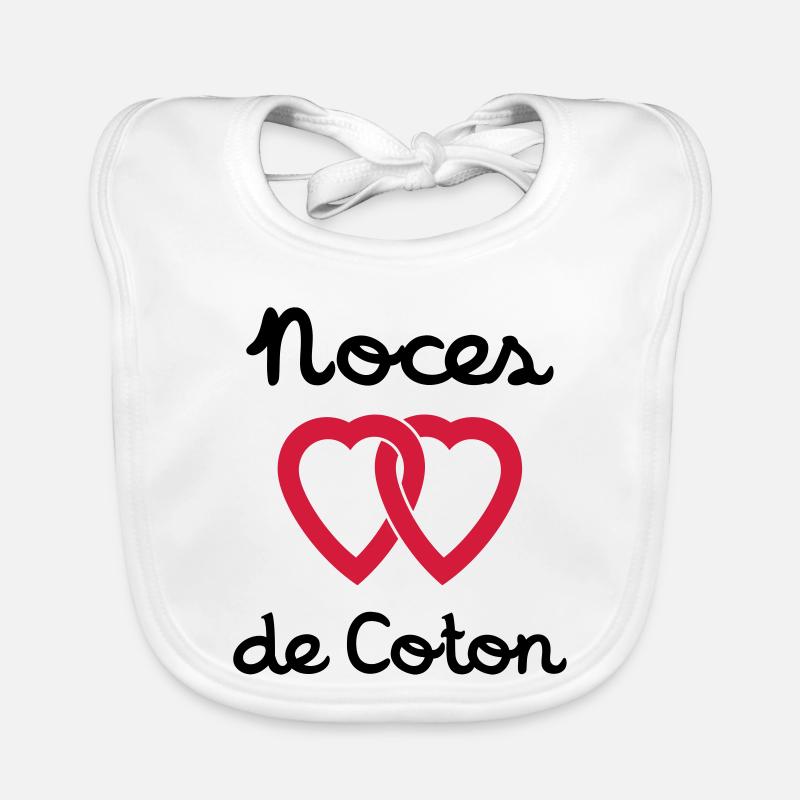 Noces de Coton - Bavoir bio Bébé - blanc