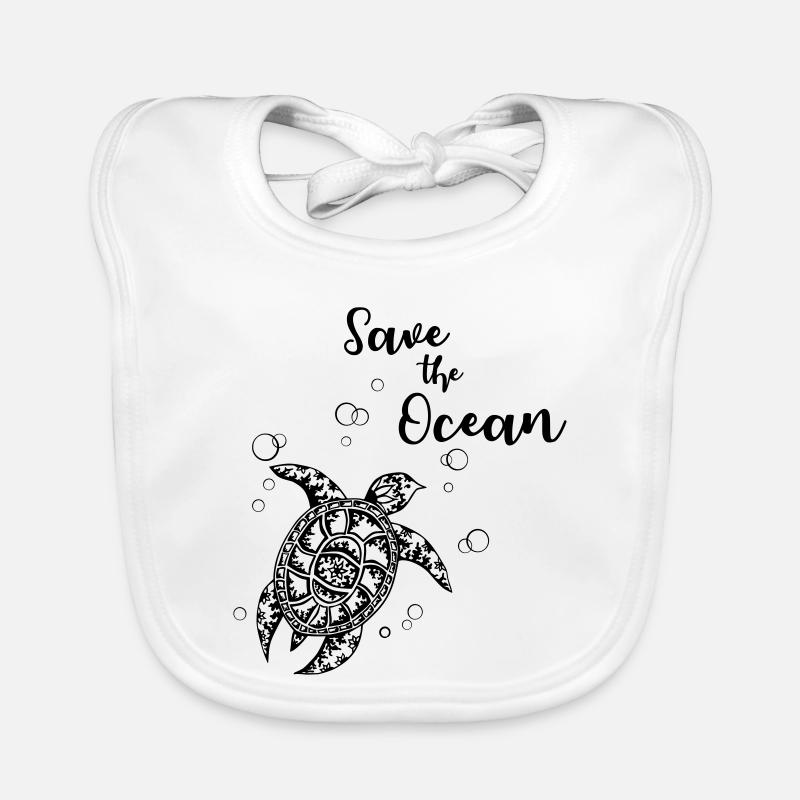 Save the Ocean - Turtle Organic Baby Bibs