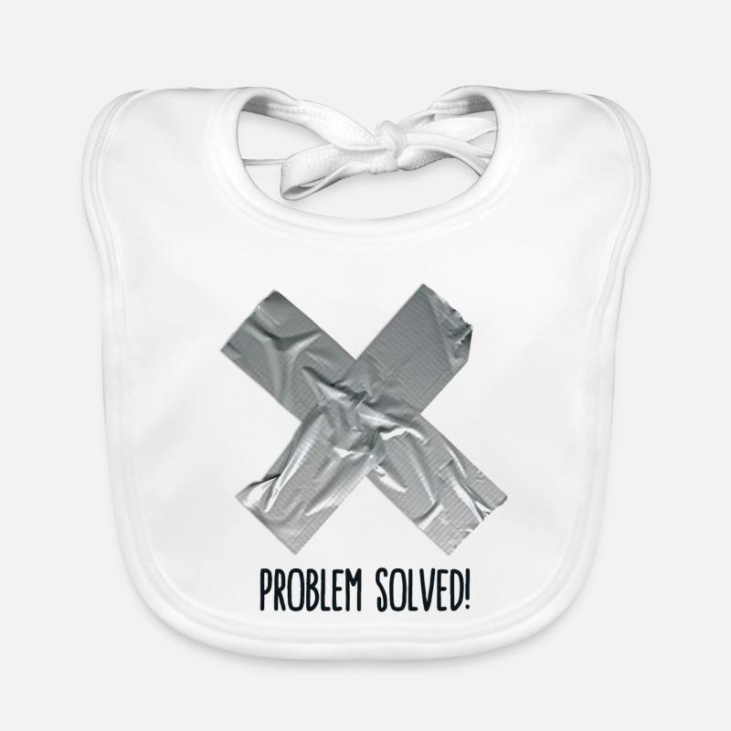 Problem Solved Duct tape Organic Baby Bibs