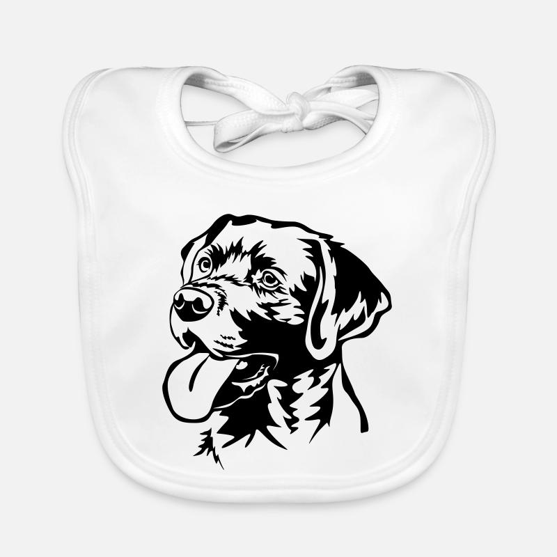 Labrador Retriever Head Organic Baby Bibs