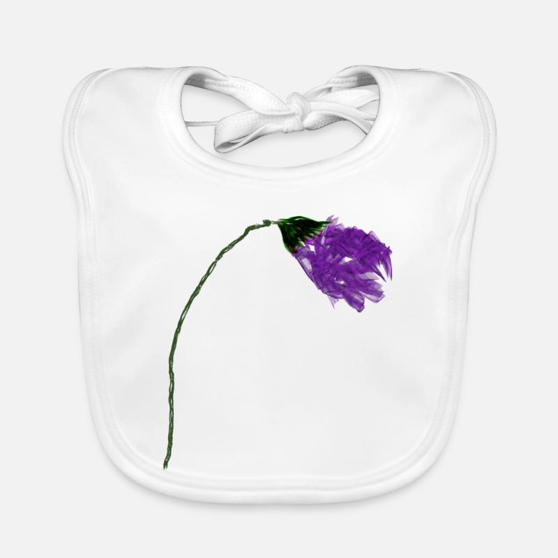 Fleur de violette à surface abstraite Bavoir bio Bébé
