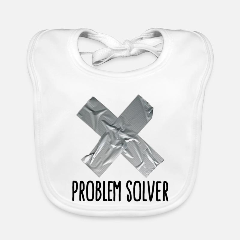 Drôle de bande Man Père Résolveur de problèmes Bavoir bio Bébé