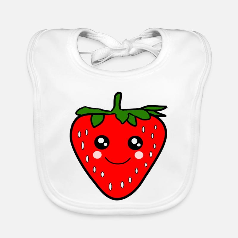 Kawaii Erdbeere Baby Bio-Lätzchen