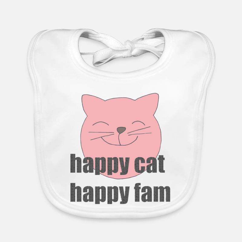 Chat heureux Bavoir bio Bébé