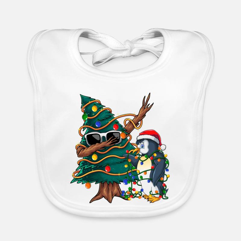 Dapping Christmas Tree -Dapping Christmas Sweater Organic Baby Bibs