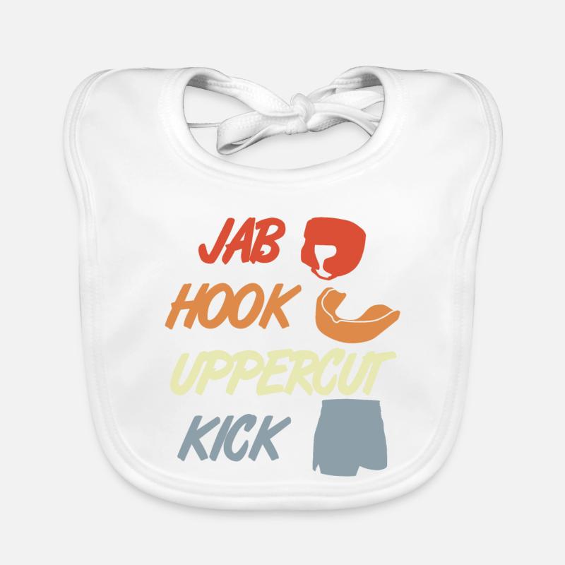 Jab Hook Uppercut Kick Organic Baby Bibs