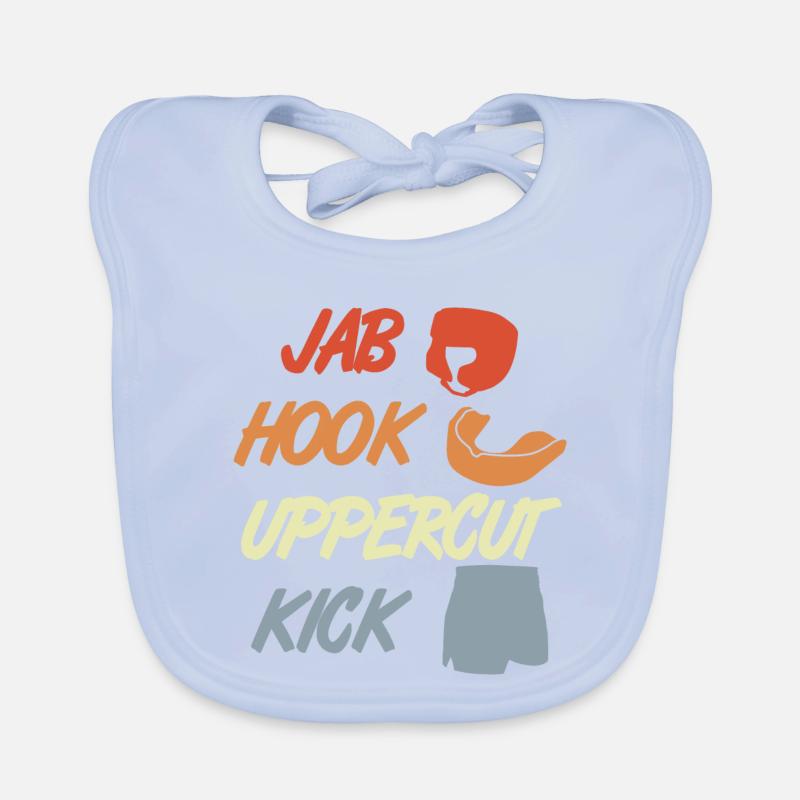 Jab Hook Uppercut Kick Organic Baby Bibs