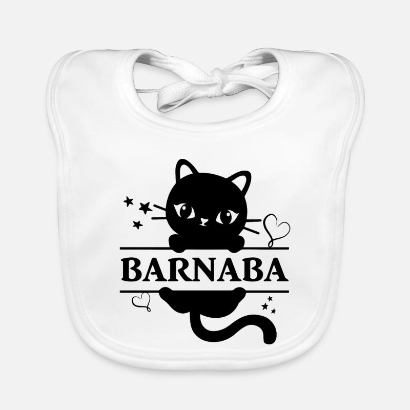 Barnaba t-shirt chat idée cadeau chat Bavoir bio Bébé