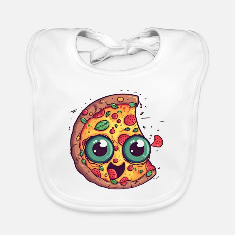 Pizza time (ohne Text) Baby Bio-Lätzchen
