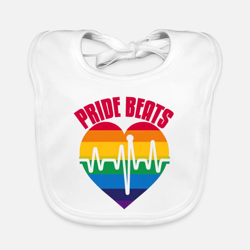PRIDE BEATS: Celebrate Pride and Unity Organic Baby Bibs