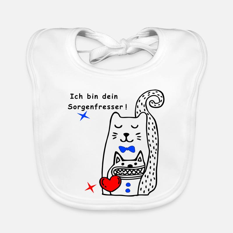 Worry Eater Cat Organic Baby Bibs