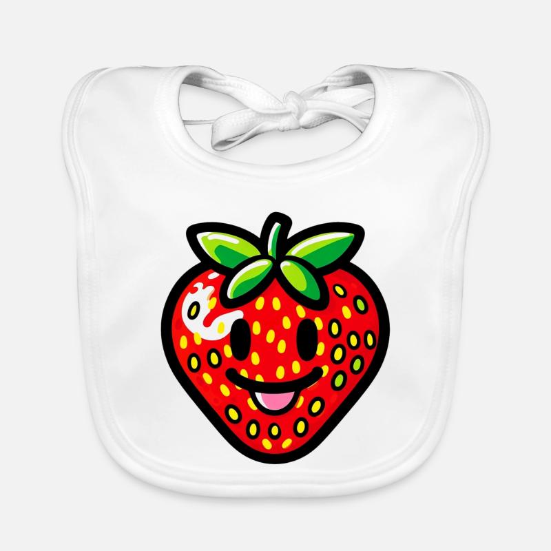 Fraise Fraises Bavoir bio Bébé