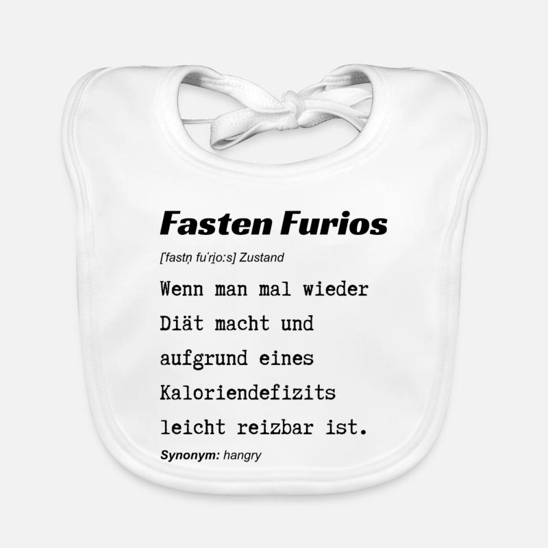 Fasten Furios - Baby Bio-Lätzchen - Weiß