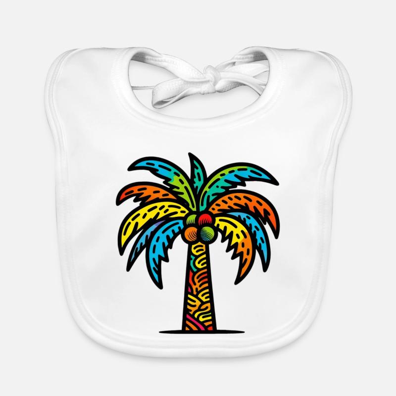 Palm tree Organic Baby Bibs