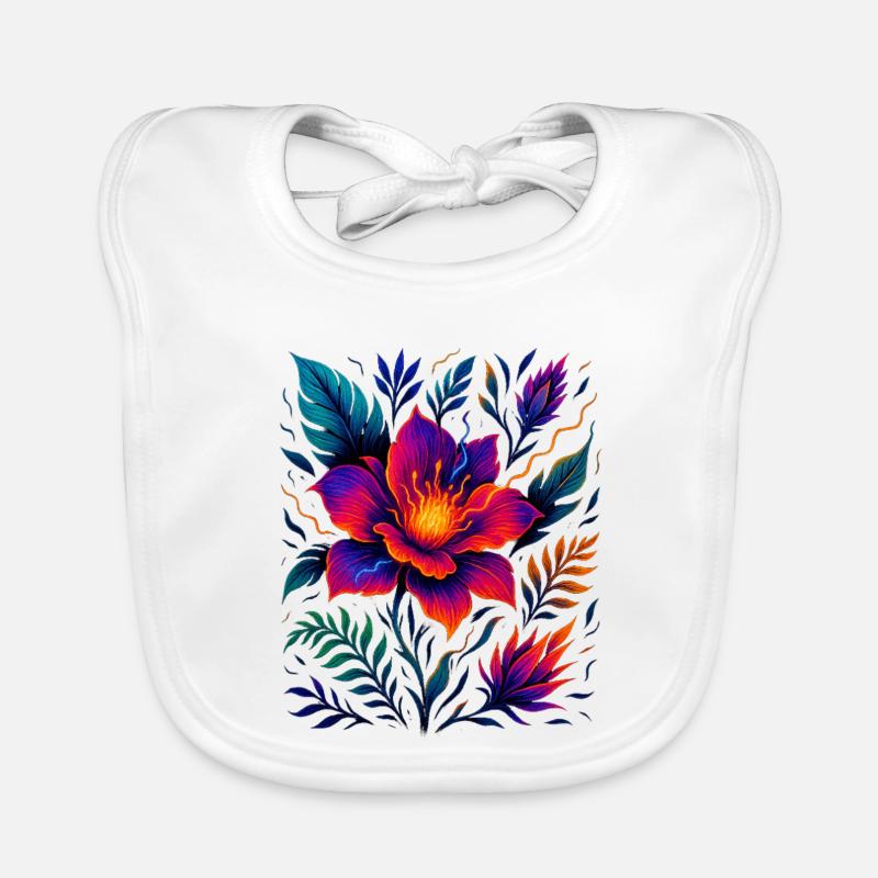 Floraison électrique Bavoir bio Bébé