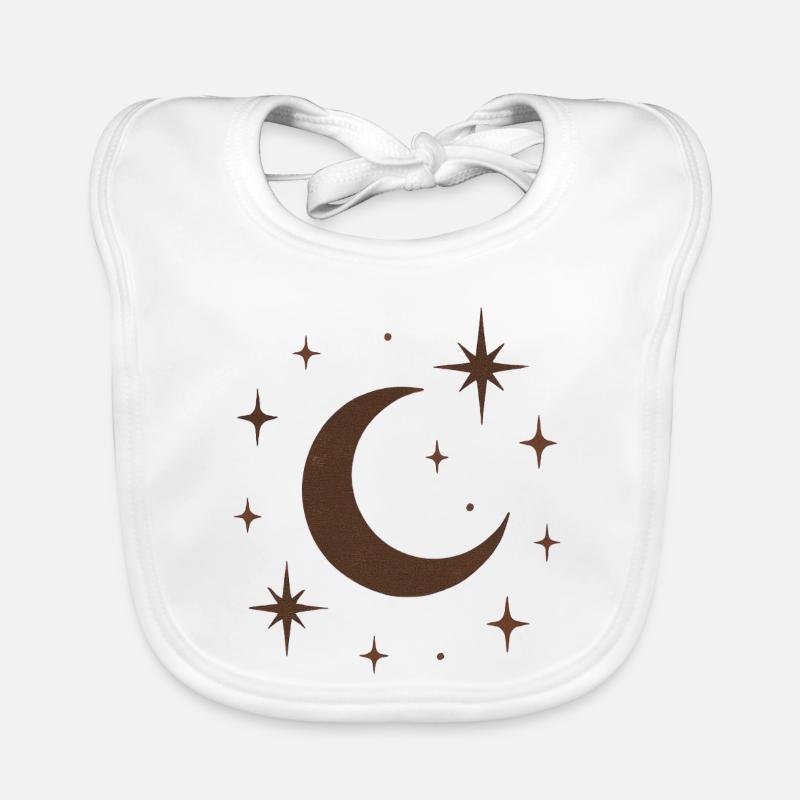"Celestial Moon" Organic Baby Bibs