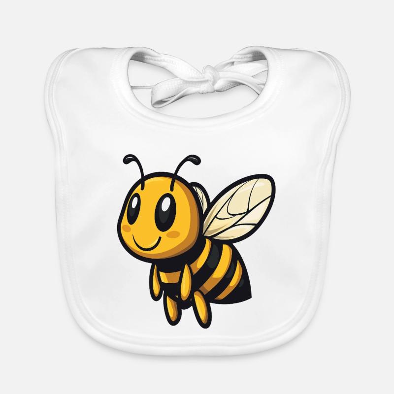 Abeille douce et occupée :) Bavoir bio Bébé