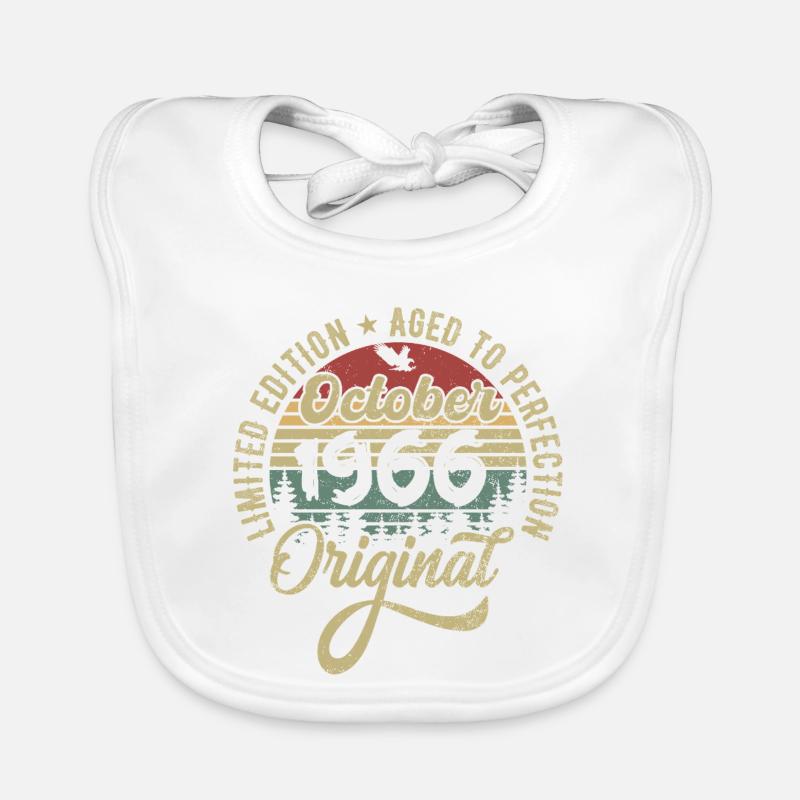 october 1966 anniversary october 1966 october Organic Baby Bibs