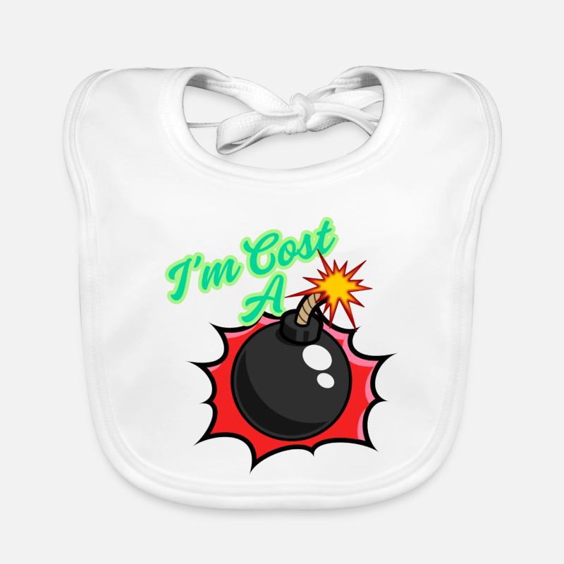 Funny Phrases slang graphic design Organic Baby Bibs