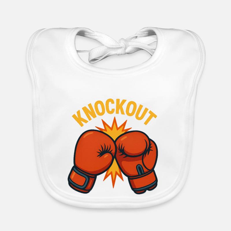 Knockout – Boxhandschuh Comic Baby Bio-Lätzchen