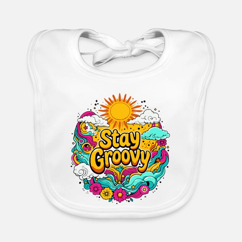 Psychedelisch Retro Baby Bio-Lätzchen