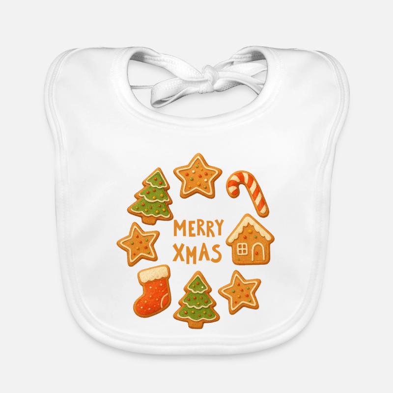 Merry xmas Organic Baby Bibs