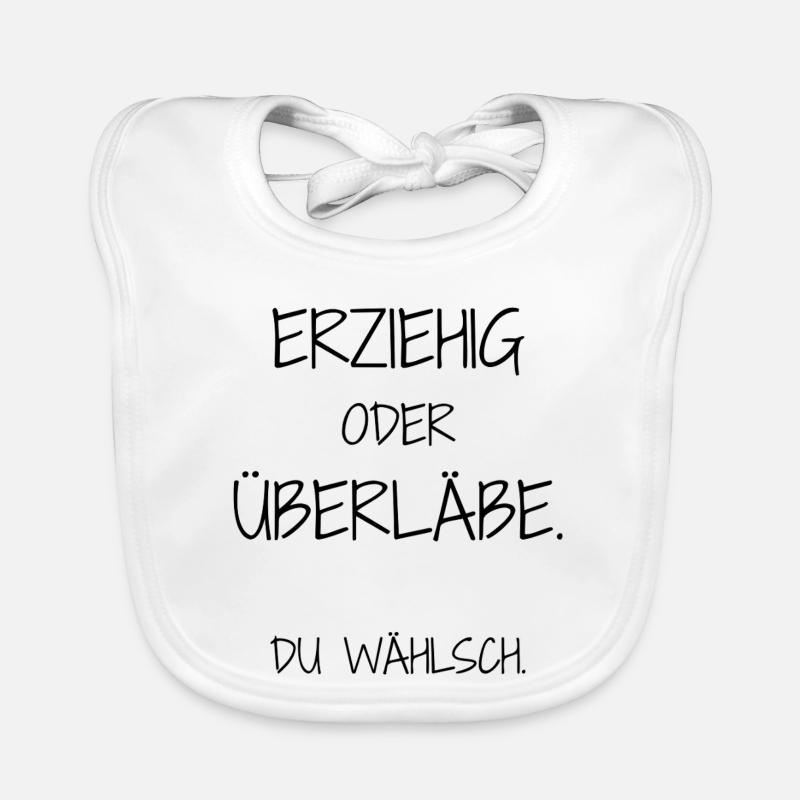 Statement-Design – Ironie trifft Alltag Baby Bio-Lätzchen