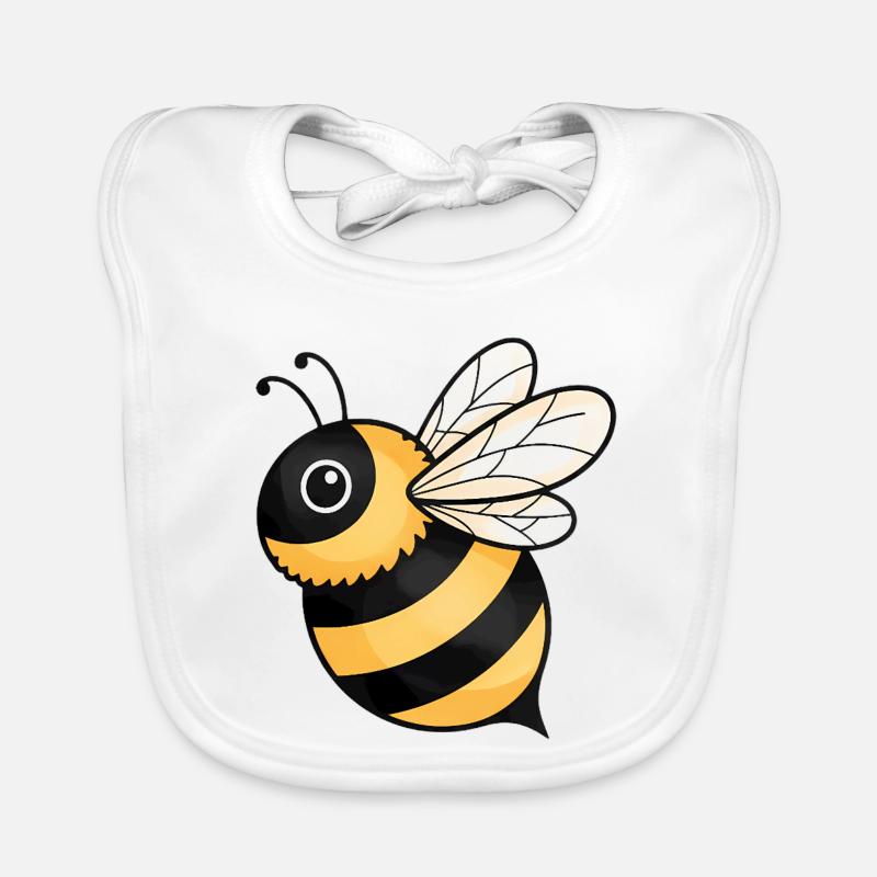 Happy Bee Jaune Noir Bavoir bio Bébé