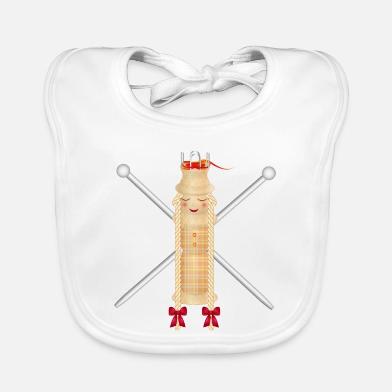 Knitting Doll with Knitting Needles – Creative Motif Organic Baby Bibs