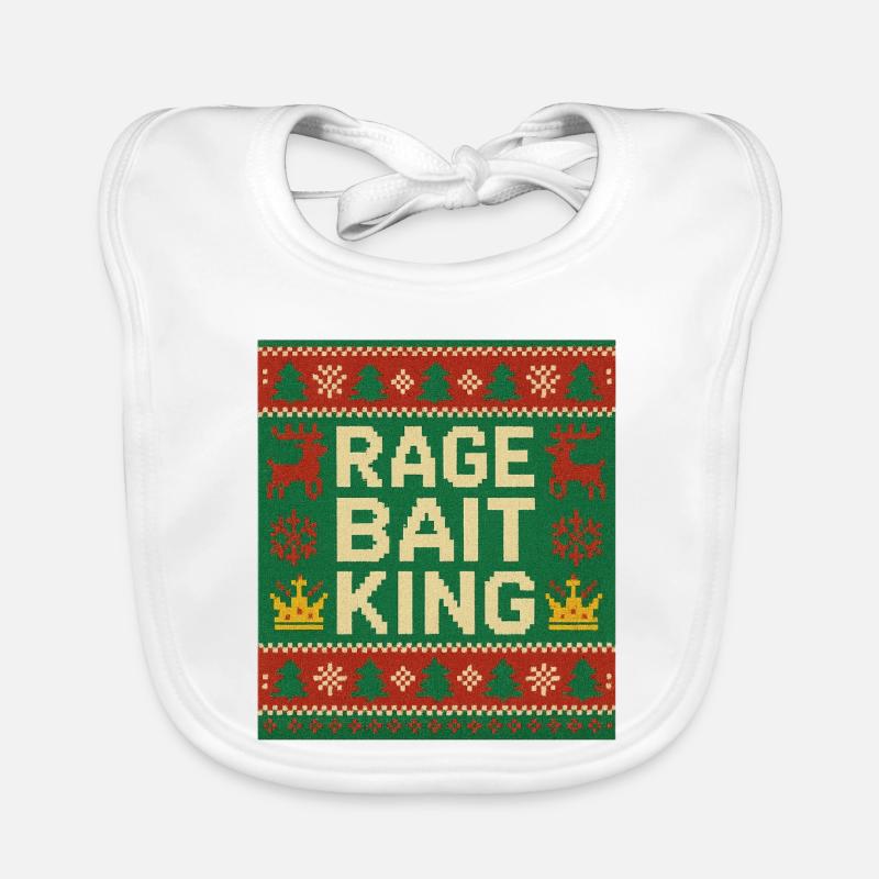 Roi de la rage Style pull moche, mème drôle Bavoir bio Bébé